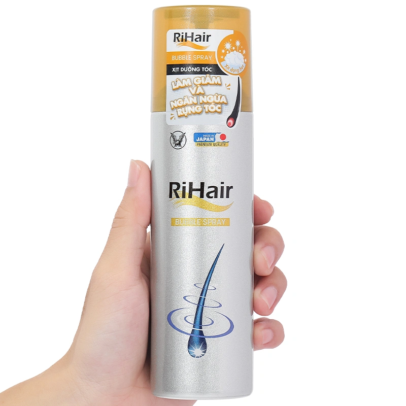 Xịt dưỡng tóc Rihair Bubble Spray hỗ trợ ngăn rụng tóc chai 135g - 4